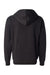 Independent Trading Company SS4500Z Mens Full Zip Hooded Sweatshirt Hoodie w/ Pockets Heather Charcoal Grey Flat Back