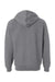 Independent Trading Company SS4500Z Mens Full Zip Hooded Sweatshirt Hoodie w/ Pockets Heather Gunmetal Grey Flat Back