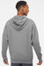 Independent Trading Company SS4500Z Mens Full Zip Hooded Sweatshirt Hoodie w/ Pockets Heather Gunmetal Grey Model Back