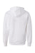 Independent Trading Co. SS4500Z Mens Full Zip Hooded Sweatshirt Hoodie White Flat Back