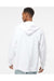 Independent Trading Co. SS4500Z Mens Full Zip Hooded Sweatshirt Hoodie White Model Back