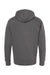 Independent Trading Company SS4500Z Mens Full Zip Hooded Sweatshirt Hoodie w/ Pockets Charcoal Grey Flat Back