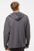 Independent Trading Company SS4500Z Mens Full Zip Hooded Sweatshirt Hoodie w/ Pockets Charcoal Grey Model Back