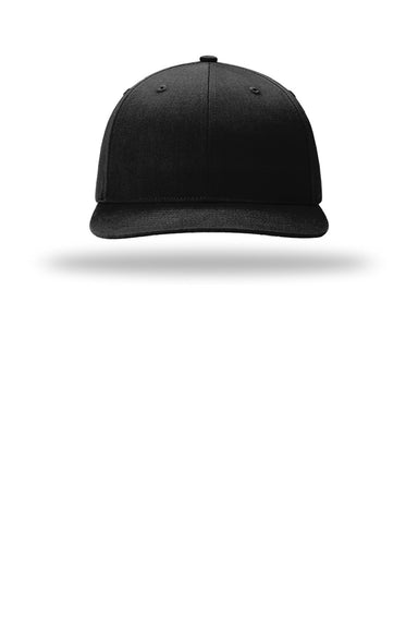 Richardson Hats 312 Mens Twill Back Snapback Trucker Hat Black Flat Front
