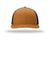 Richardson Hats 312 Mens Twill Back Snapback Trucker Hat Caramel Brown/Black Flat Front