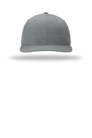 Richardson Hats 312 Mens Twill Back Snapback Trucker Hat Heather Grey Flat Front
