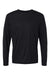 Augusta Sportswear 788 Mens Moisture Wicking Long Sleeve Crewneck T-Shirt Black Model Flat Front