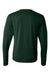 Augusta Sportswear 788 Mens Moisture Wicking Long Sleeve Crewneck T-Shirt Dark Green Model Flat Back