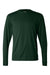 Augusta Sportswear 788 Mens Moisture Wicking Long Sleeve Crewneck T-Shirt Dark Green Model Flat Front