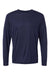 Augusta Sportswear 788 Mens Moisture Wicking Long Sleeve Crewneck T-Shirt Navy Blue Model Flat Front