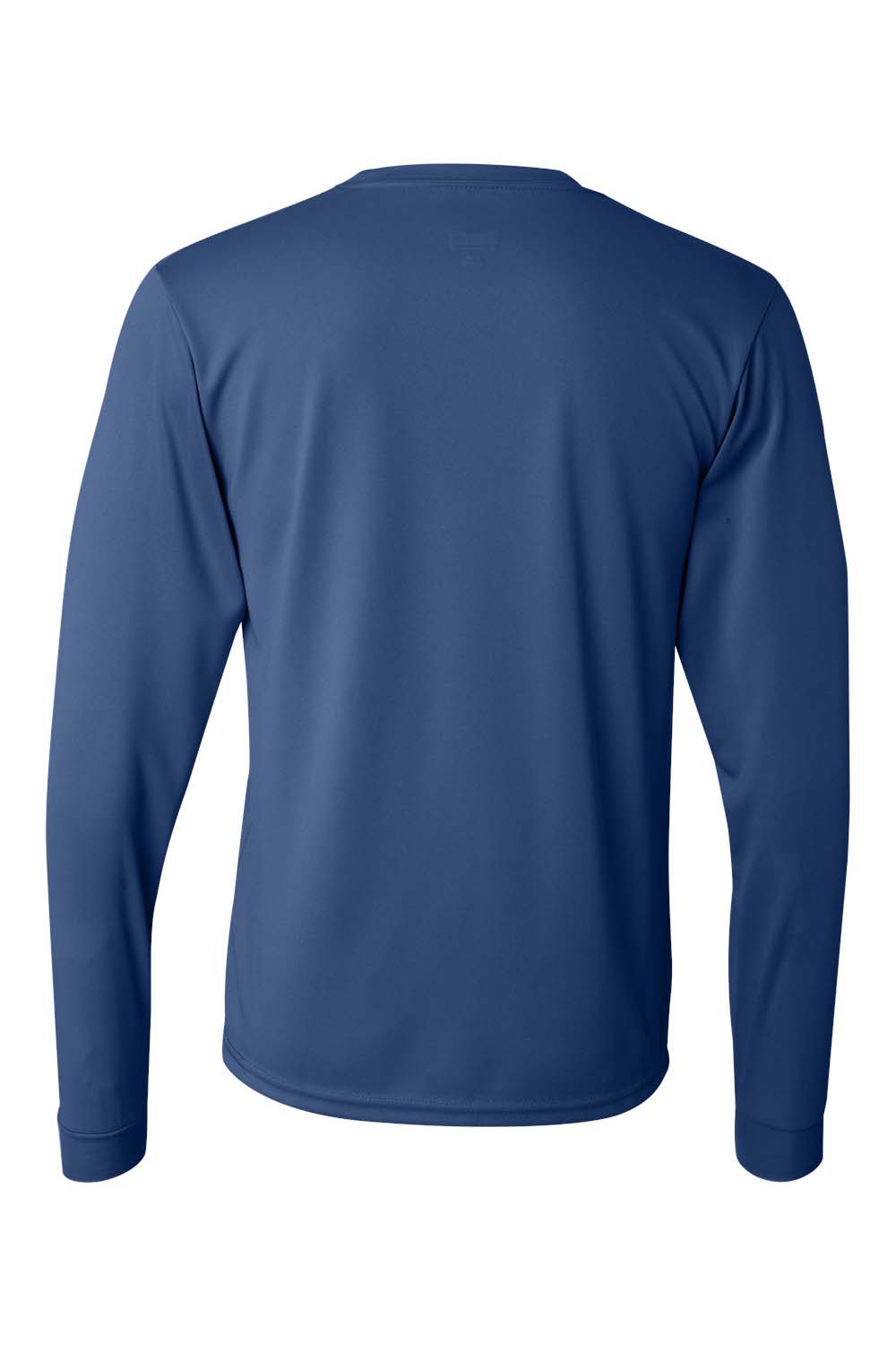 Augusta Sportswear 788 Mens Moisture Wicking Long Sleeve Crewneck T-Shirt Royal Blue Model Flat Back