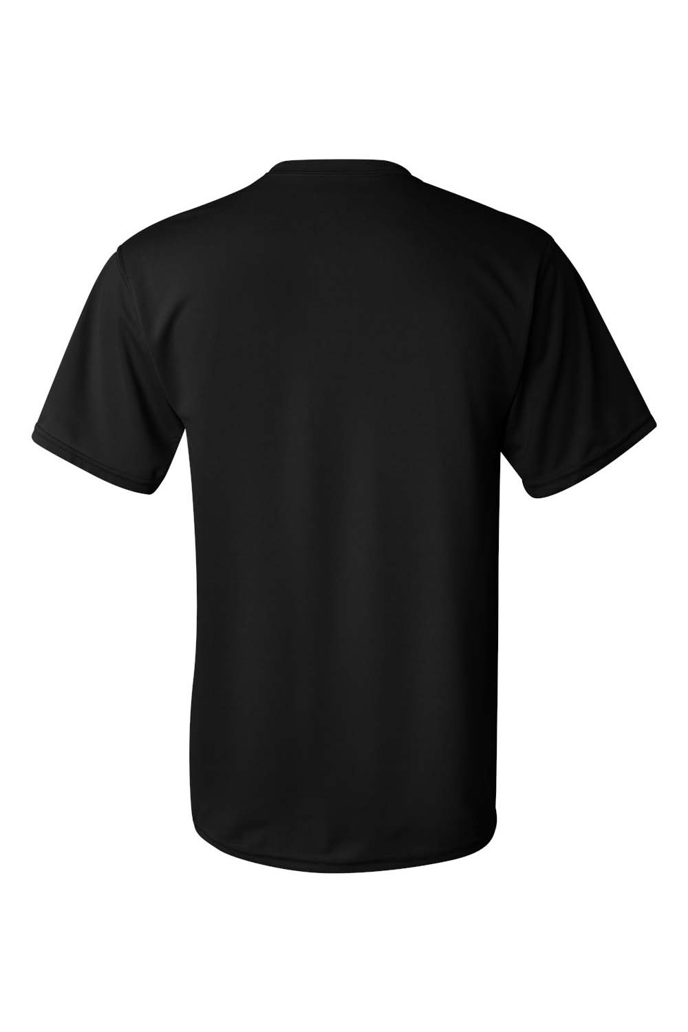 Augusta Sportswear 790 Mens Moisture Wicking Short Sleeve Crewneck T-Shirt Black Model Flat Back