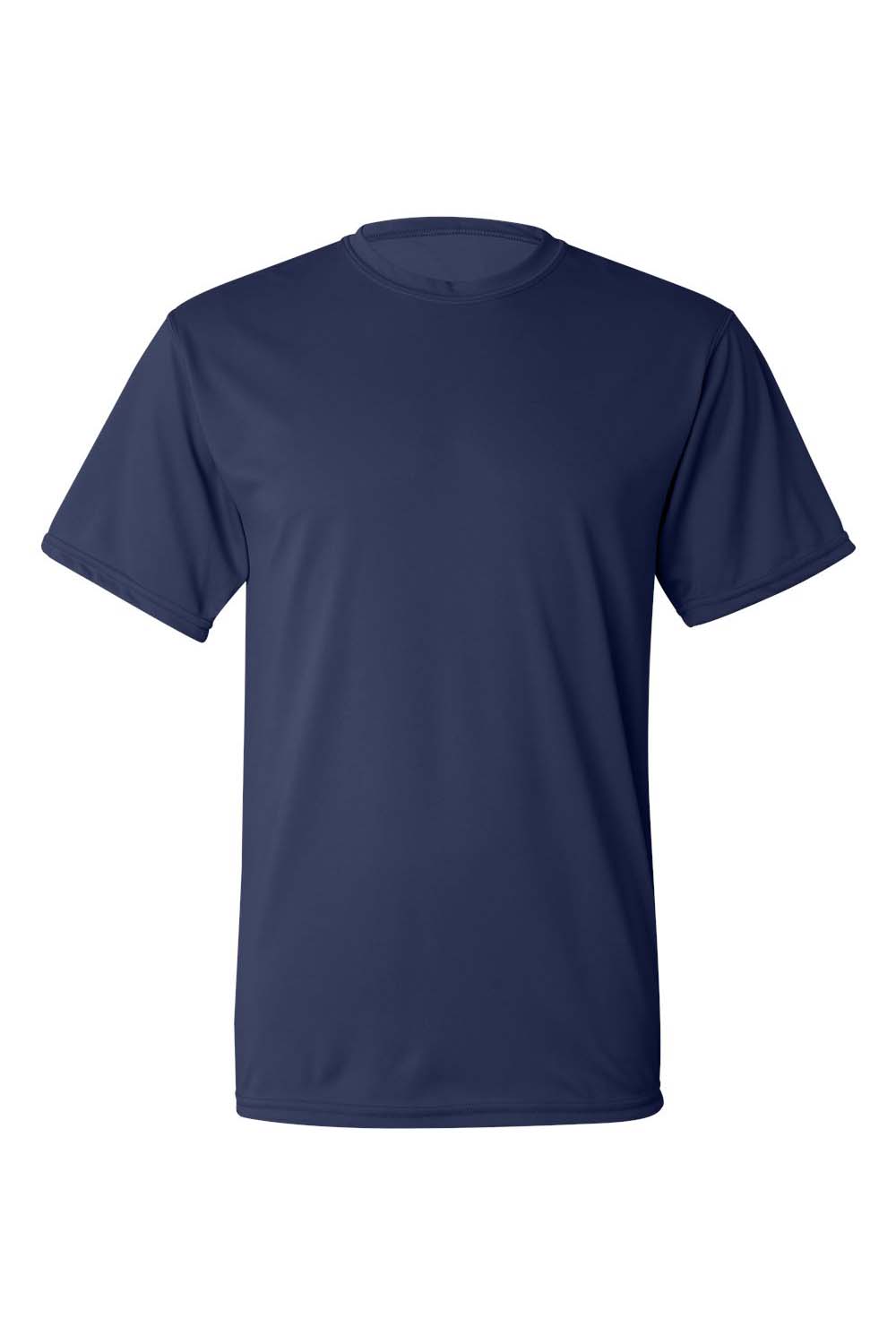 Augusta Sportswear 790 Mens Moisture Wicking Short Sleeve Crewneck T-Shirt Navy Blue Model Flat Front