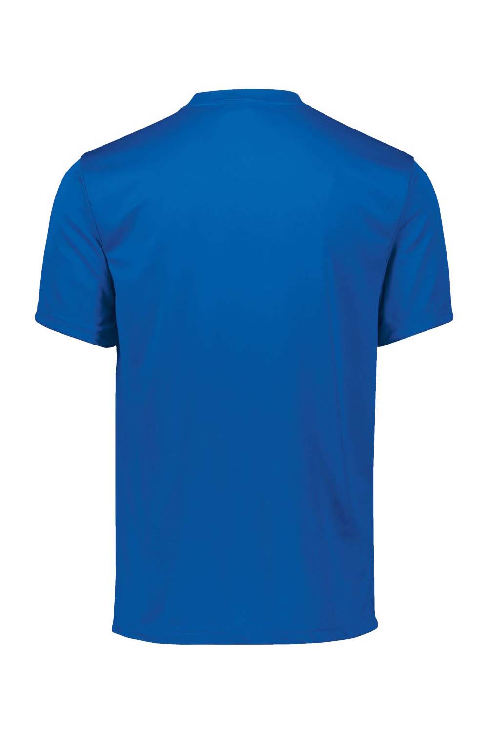 Augusta Sportswear 790 Mens Moisture Wicking Short Sleeve Crewneck T-Shirt Royal Blue Model Flat Back