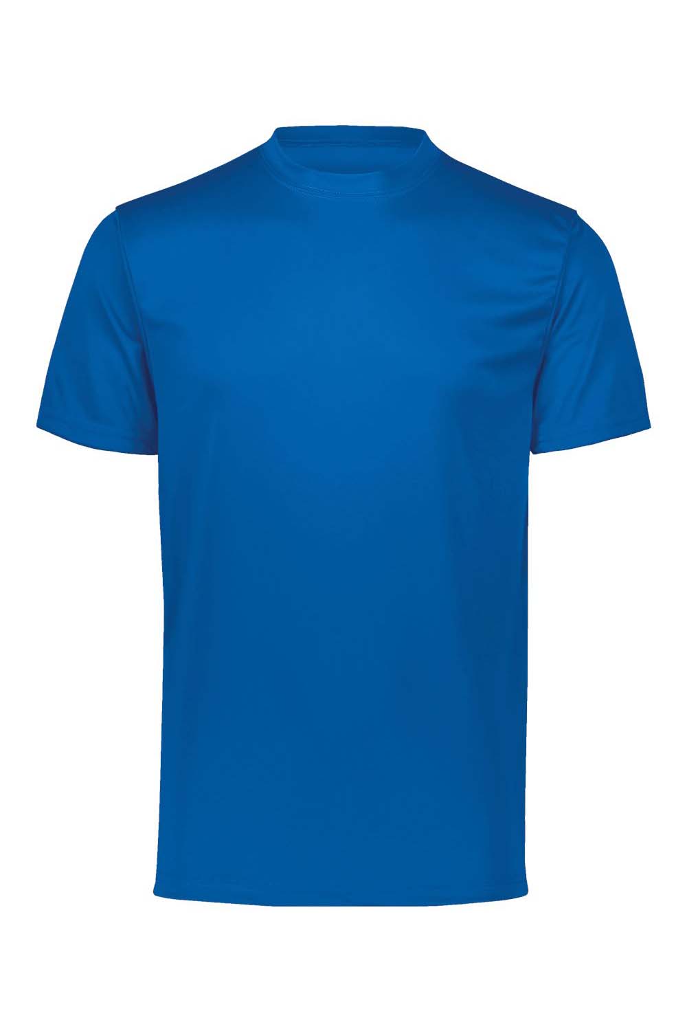 Augusta Sportswear 790 Mens Moisture Wicking Short Sleeve Crewneck T-Shirt Royal Blue Model Flat Front