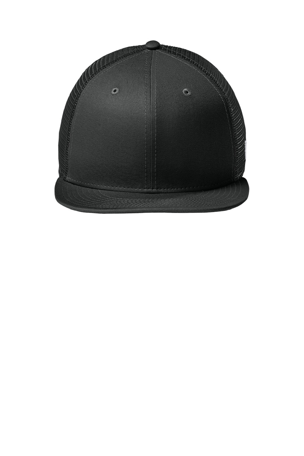 New Era Hats NE4030 Mens Snapback Trucker Hat Flag Black Flat Front