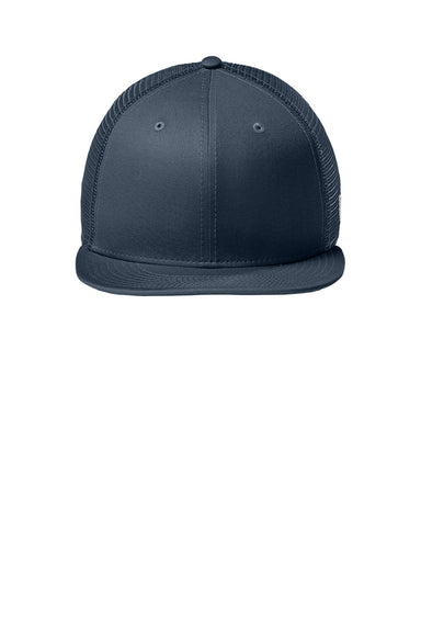 New Era Hats NE4030 Mens Snapback Trucker Hat Flag Deep Navy Blue Flat Front