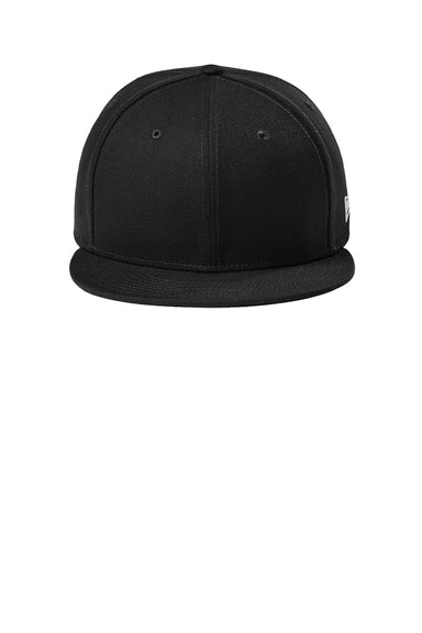 New Era Hats NE4020 Mens Flat Bill Snapback Hat Flag Black Flat Front
