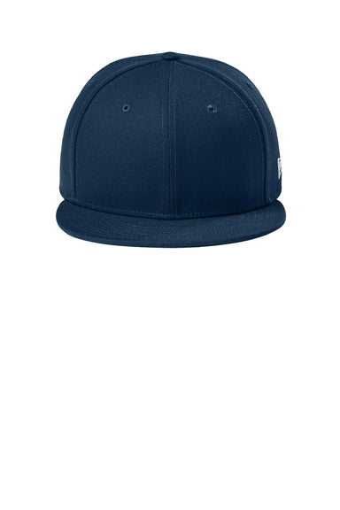 New Era Hats NE4020 Mens Flat Bill Snapback Hat Flag Deep Navy Blue Flat Front