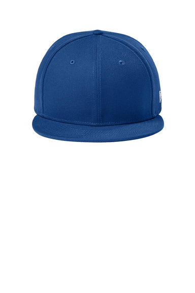 New Era Hats NE4020 Mens Flat Bill Snapback Hat Flag Royal Blue Flat Front
