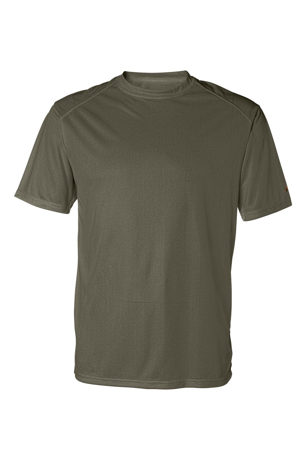 Badger 4120 Mens B-Core Moisture Wicking Short Sleeve Crewneck T-Shirt Olive Drab Green Flat Front