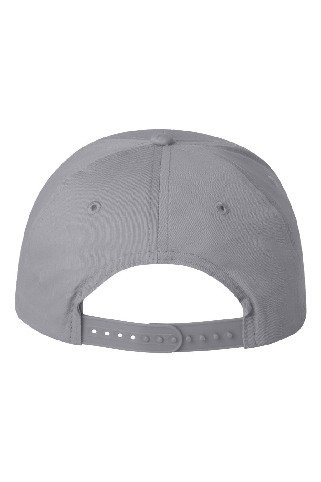 Valucap Hats VC100 Mens Twill Snapback Hat Grey Flat Back
