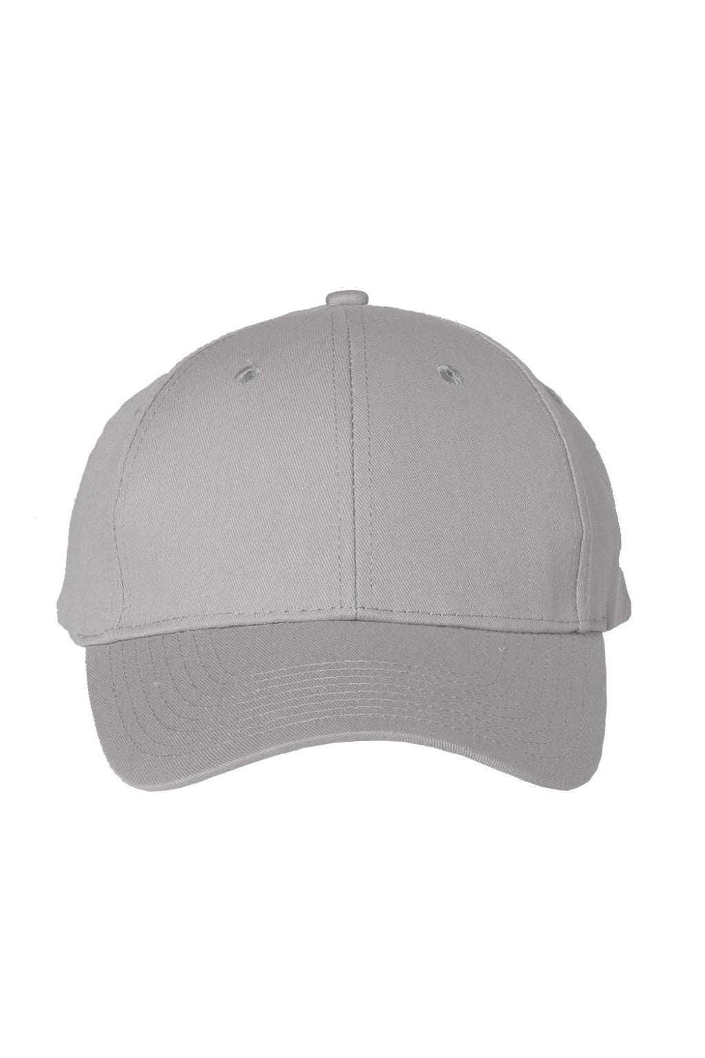 Valucap Hats VC100 Mens Twill Snapback Hat Grey Flat Front