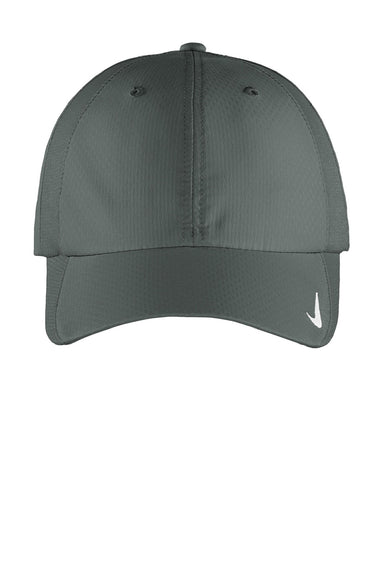 Nike Hats 247077/NKFD9709 Mens Sphere Dry Moisture Wicking Adjustable Hat Anthracite Grey Flat Front