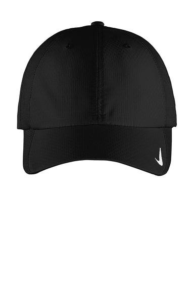 Nike 247077/NKFD9709 Mens Sphere Dry Moisture Wicking Adjustable Hat Black Flat Front