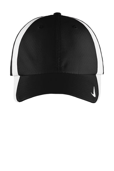 Nike Hats 247077/NKFD9709 Mens Sphere Dry Moisture Wicking Adjustable Hat Black/White Flat Front