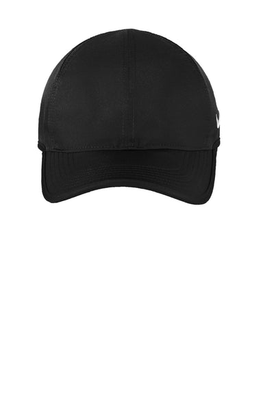 Nike Hats CJ7082/NKFB5666 Mens Dri-Fit Moisture Wicking Featherlight Adjustable Hat Black Flat Front