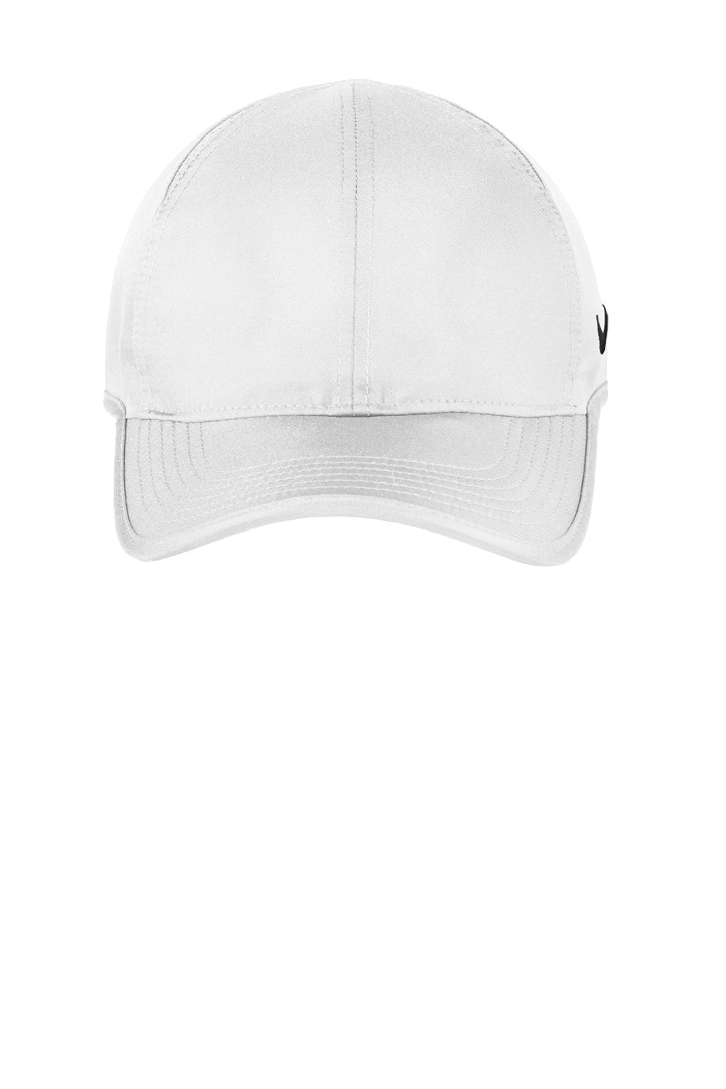 Nike Hats CJ7082/NKFB5666 Mens Dri-Fit Moisture Wicking Featherlight Adjustable Hat White Flat Front