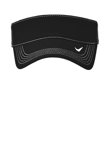 Nike Hats 429466/NKFB6446 Mens Dri-Fit Moisture Wicking Swoosh Adjustable Visor Black Flat Front