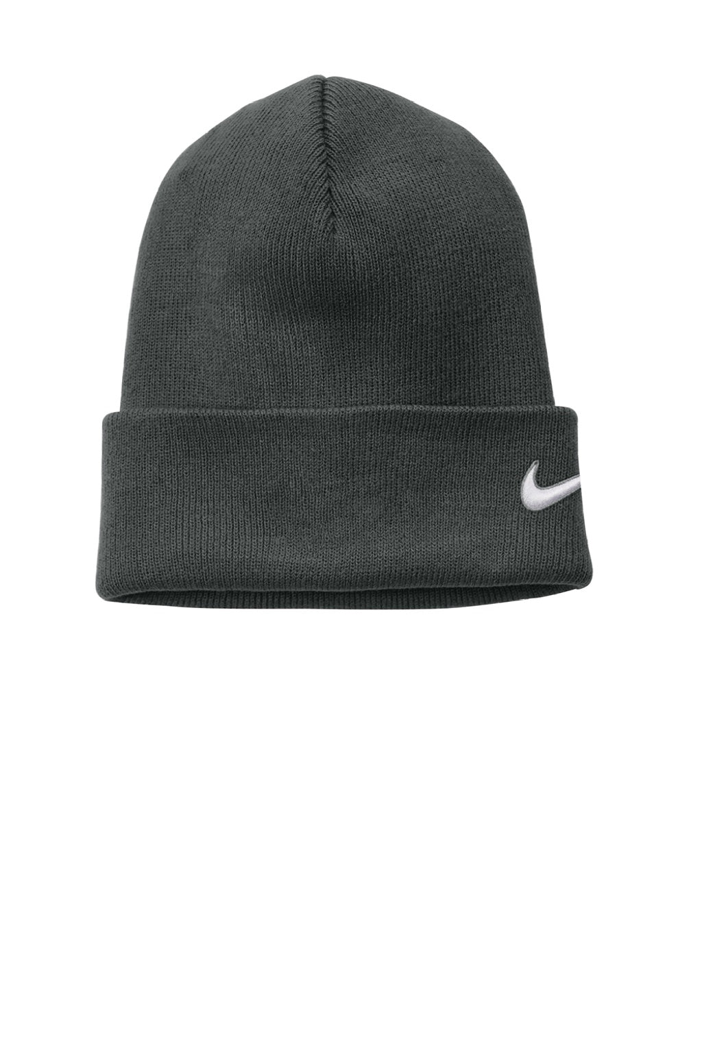 Nike Hats CW6117/NKFB6539 Unisex Dri-Fit Team Beanie Anthracite Grey Flat Front