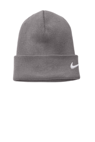 Nike Hats CW6117/NKFB6539 Unisex Dri-Fit Team Beanie Medium Grey Flat Front