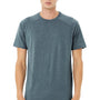 Bella + Canvas Mens CVC Raglan Short Sleeve Crewneck T-Shirt - Heather Slate - Closeout
