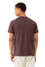 Bella + Canvas 3201 Mens CVC Raglan Short Sleeve Crewneck T-Shirt Heather Maroon Model Back