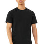 Bella + Canvas Mens CVC Raglan Short Sleeve Crewneck T-Shirt - Solid Black