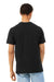 Bella + Canvas 3201 Mens CVC Raglan Short Sleeve Crewneck T-Shirt Solid Black Model Back