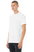 Bella + Canvas 3201 Mens CVC Raglan Short Sleeve Crewneck T-Shirt Solid White Model 3Q