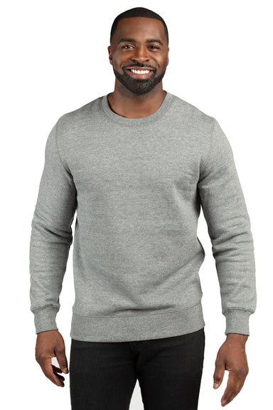 Threadfast Apparel 320C Mens Ultimate Fleece Crewneck Sweatshirt Heather Grey Model Front