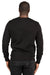 Threadfast Apparel 320C Mens Ultimate Fleece Crewneck Sweatshirt Black Model Back