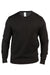 Threadfast Apparel 320C Mens Ultimate Fleece Crewneck Sweatshirt Black Flat Front