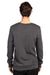 Threadfast Apparel 320C Mens Ultimate Fleece Crewneck Sweatshirt Heather Charcoal Grey Model Back