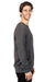 Threadfast Apparel 320C Mens Ultimate Fleece Crewneck Sweatshirt Heather Charcoal Grey Model Side