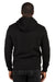 Threadfast Apparel 320H Mens Ultimate Fleece Hooded Sweatshirt Hoodie w/ Pockets Black Model Back