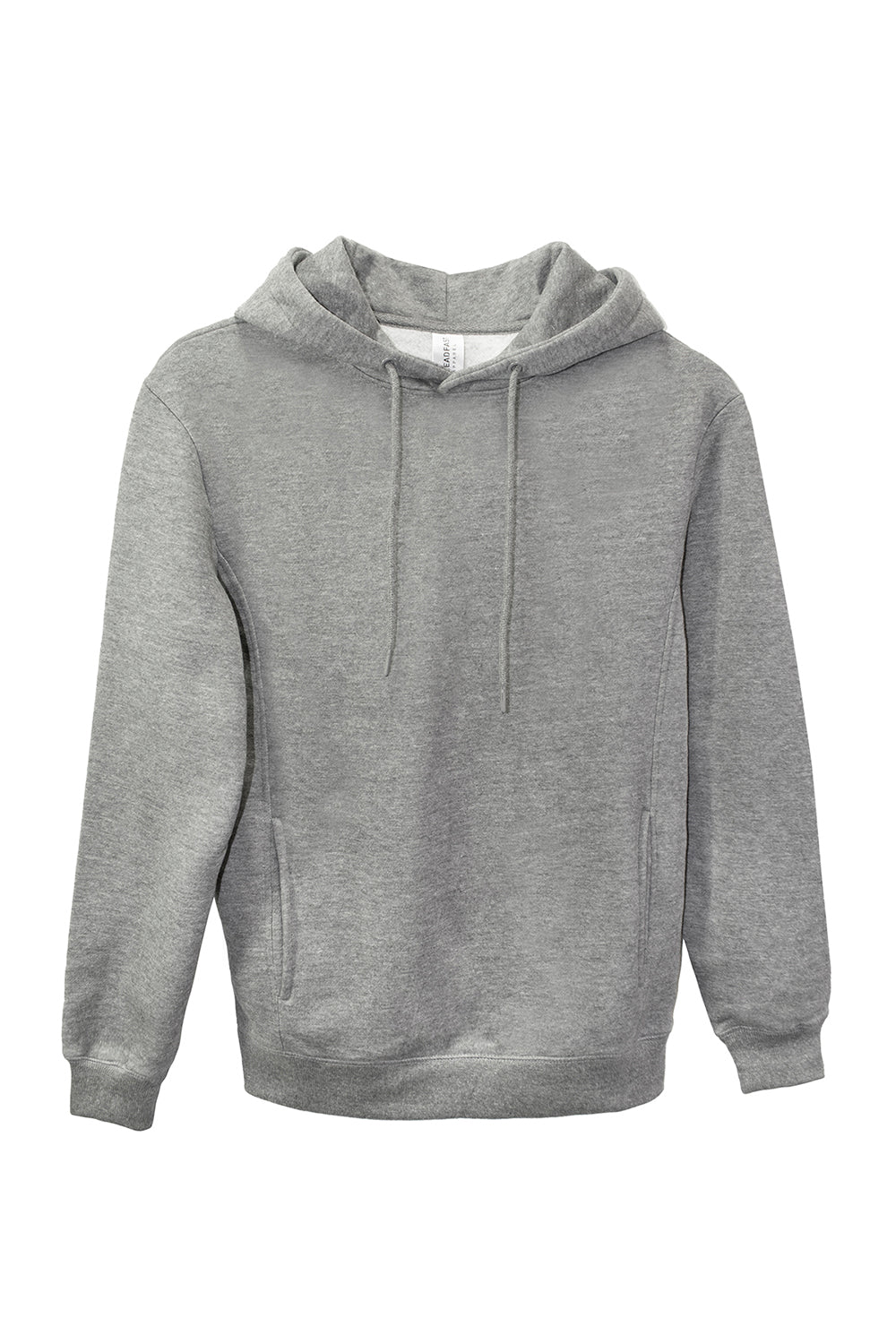Threadfast Apparel 320H Mens Ultimate Fleece Hooded Sweatshirt Hoodie w/ Pockets Heather Grey Flat Front