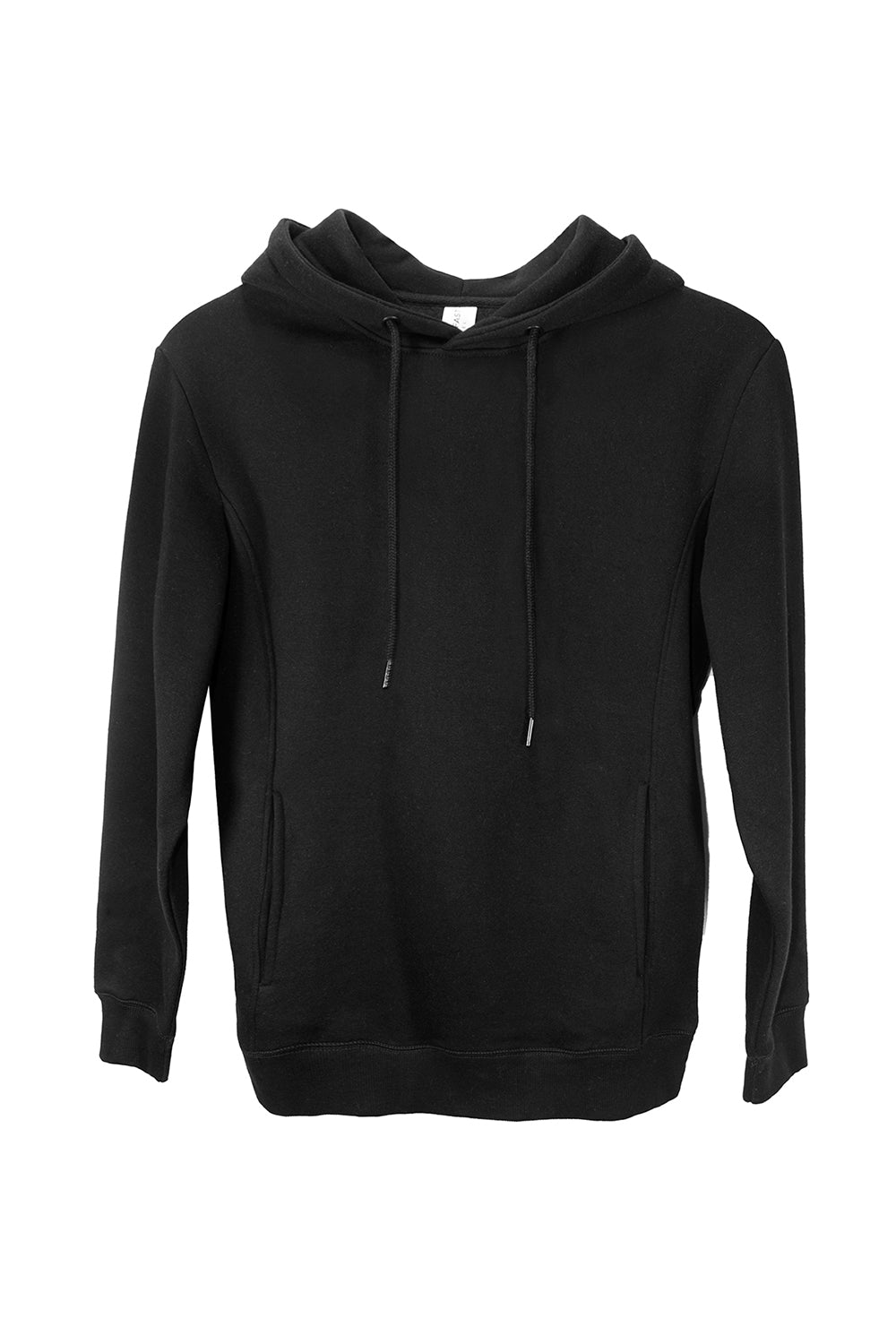 Threadfast Apparel 320H Mens Ultimate Fleece Hooded Sweatshirt Hoodie w/ Pockets Black Flat Front