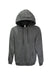 Threadfast Apparel 320H Mens Ultimate Fleece Hooded Sweatshirt Hoodie w/ Pockets Heather Charcoal Grey Flat Front