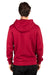 Threadfast Apparel 320Z Mens Ultimate Fleece Full Zip Hooded Sweatshirt Hoodie w/ Pockets Burgundy Model Back